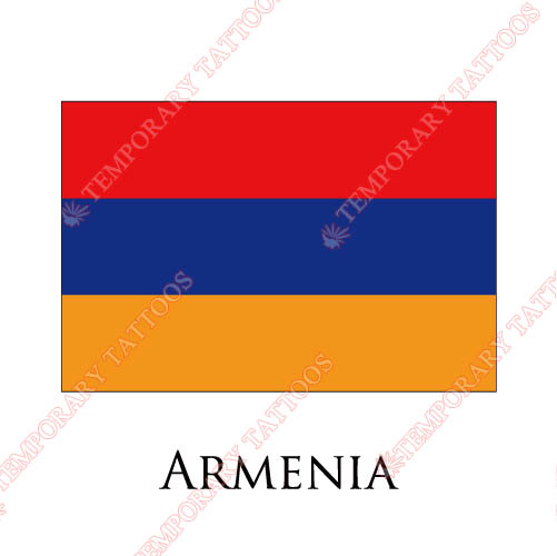 Armenia flag Customize Temporary Tattoos Stickers NO.1817
